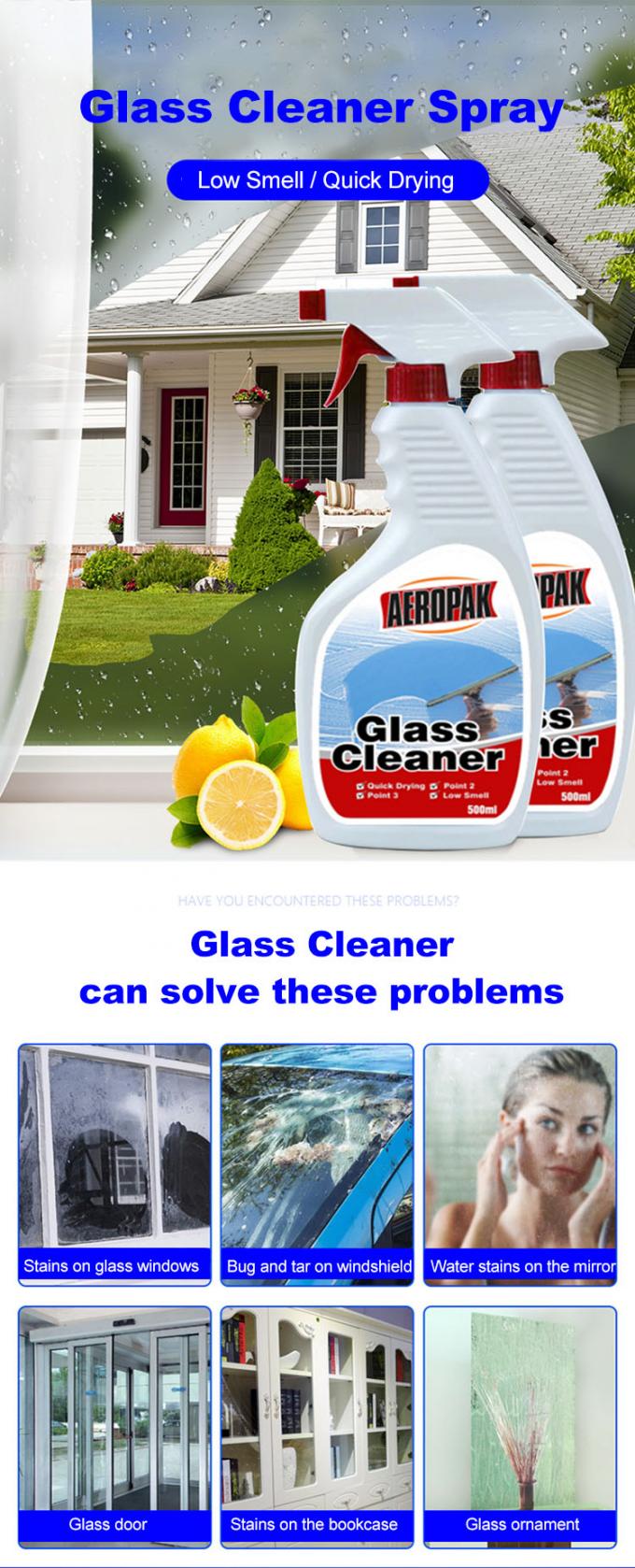 Espray detergente de limpieza de alta calidad directo del limpiador de vidrio del parabrisas del coche 500ml de la fábrica