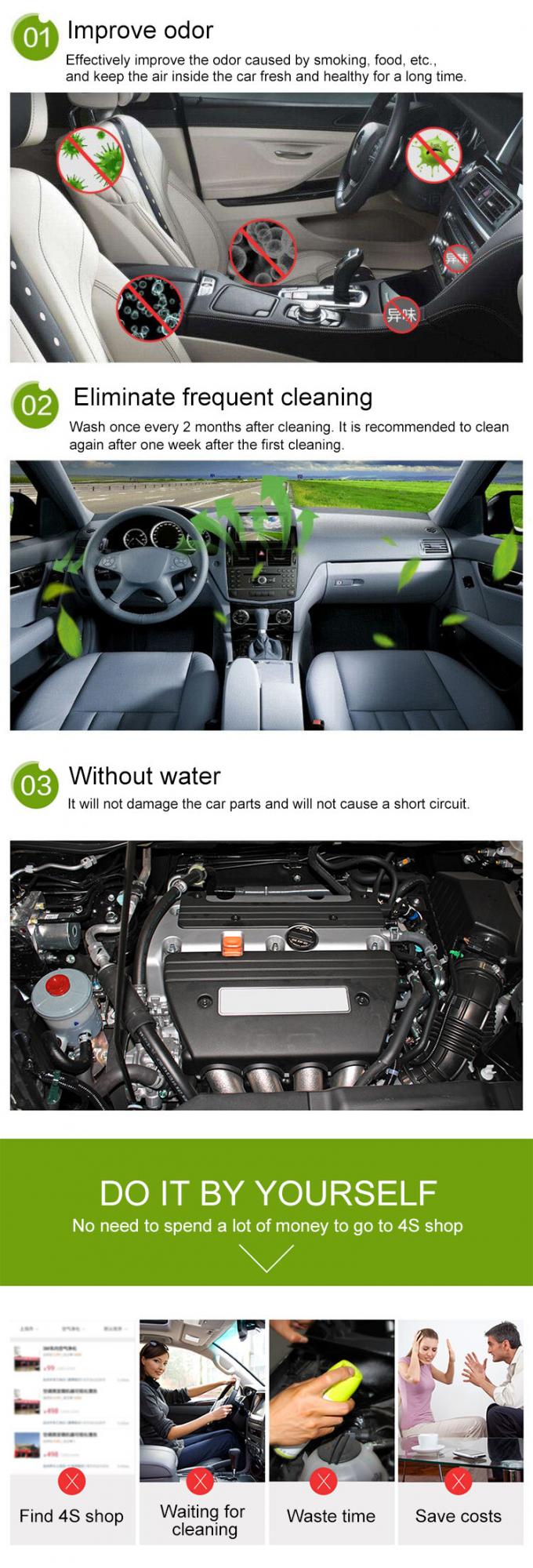 Espray de limpieza 500ml del aire acondicionado del coche del TUV Certifacates 2