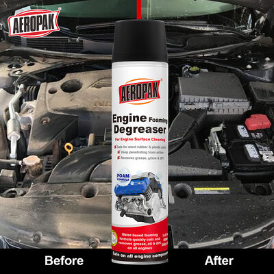 Aeropak 650ml Aerosol Foaming Engine Cleaner Spray-Quickly Clean & Dry Tinplate Can OEM Service Car Engine Degreaser