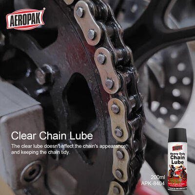 AEROPAK 200ml Aerosol Heavy Duty Anti Rust Bike Motorcycle Chain Lube Lubricant Spray with Base Oil Automotive Lubricant