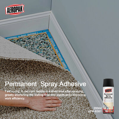 Aeropak 200ml Aerosol Fabric-Specific Transparent Permanent Adhesive Glue Spray High Spray Coverage for Sealants Adhesives