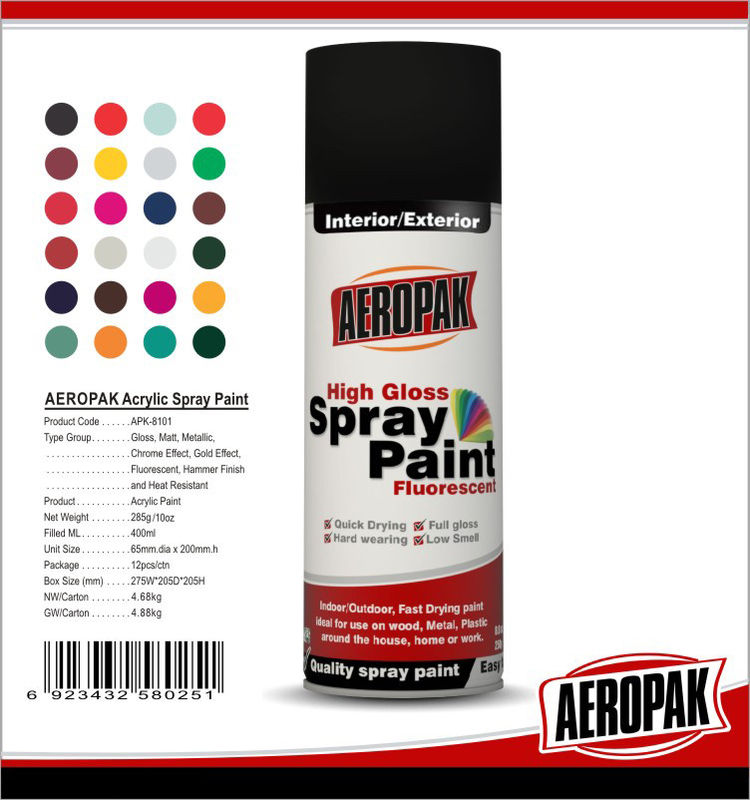 Metal / Wood / Glass Acrylic Spray Paint Flexible With Strong Adhesive