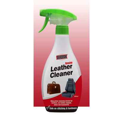 Aeropak 500 ml de fórmula suave para limpieza profunda y restauración de cuero genuino Spray limpiador para asiento de automóvil y cuidado del hogar