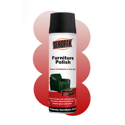 Aeropak 500 ml Aerosol Spray Limpiador para el cuidado de muebles de madera Eco-friendly High Active Content Liquid Essential Oil Polish para madera