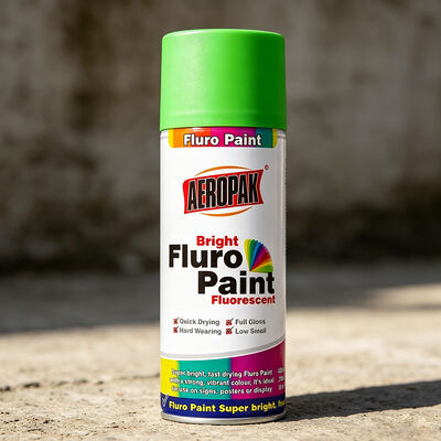 Aeropak 400ml Acrílico de alta visibilidad Color Neón Mayorista Etiqueta privada Pintura fluorescente Aerosol Marcado de seguridad Proyectos de bricolaje